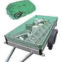 Oramics Anhängernetz Gepäcknetz für Anhänger - 2 x 3 Meter - reißfestes dehnbares Nylon in Grün, Sicherungsnetz…