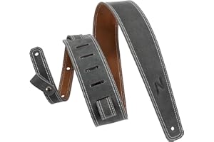 Nefelibata sangle de guitare en cuir 2,5" avec rembourrage en mousse, pour guitares acoustiques, basses et électriques