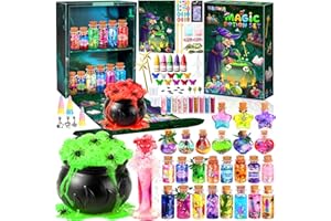 TEBOKHAD Pozioni Magiche Bambina, 20+ Kit per Pozioni Fatate Lavoretti Creativi Con Calderone Magico, Set Di Pozioni Magiche, Regalo Di Natale, Compleanno, Giocattolo per Bambini 6-12 Anni