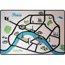 Alfombra Bebe Carpet Studio Alfombra Carretera 95x133cm, Alfombra Infantil Para Dormitorio & Cuarto De Jugar, Lavable A Máquina, Fácil De Limpiar, Anti-Deslizante - Big City Alfombra Salon