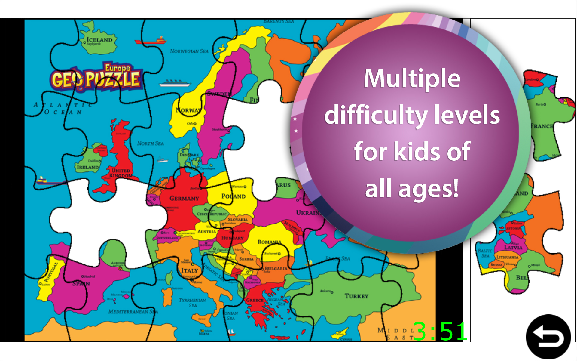 Geo Puzzles Geography Learning Games for Children by Geo Toys Amazon