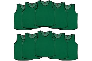 Ronex Sports Lot de 10 Salopettes d'entraînement pour Enfants, Jeunes et Adultes (Petos de Football)