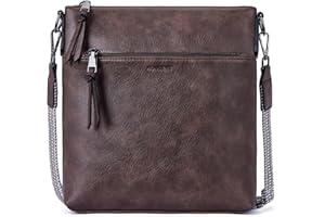 Roulens Trendy Crossbody Bag for Women,Lightweight Medium Crossbody Purse Soft Leather Women's Shoulder Handbags with Adjustable Wide Strap