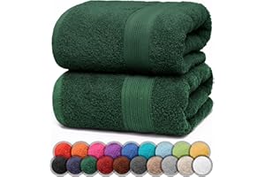 NatureMark 2-pak ręczników prysznicowych jakość premium 70 x 140 cm ręcznik prysznicowy dwupak kolor: ciemnozielony