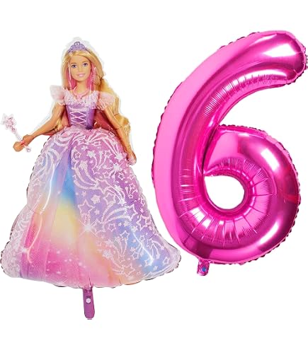 Toyland® Barbie Folienballon – 18 Zoll (46 Cm), Doppelseitig, Mit Punkten, Für Kinderpartys