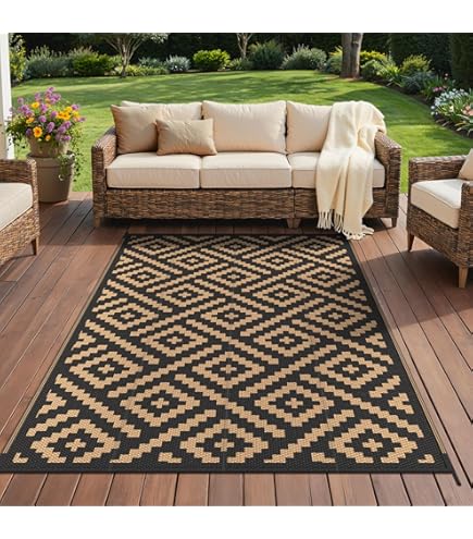 Homes & Hives Tapis De Pique-Nique En Paille Pour Extérieur Et