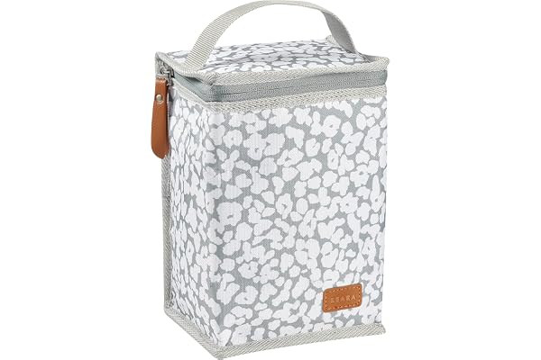Béaba, Pochette Repas Bébé Isotherme, Rangement biberons Grand Format, Grande capacité, Transporte Repas Complet, Matière Souple, Pliable, Tissu imperméable, Cherry Blossom