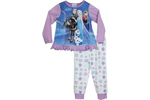 Disney Pyjamas pour Filles La Reine des Neiges | Anna Elsa Kristoff Olaf et Sven | Vêtements de Nuit pour Enfants congelés | Ensembles de Pyjamas Princesse