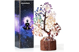 XIANNVXI 7 Chakra Crystal Tree of Life Gifts Money Tree Crystal Tree Cool Things for Bedroom Decor Housewarming Gifts Unusual Ornaments for Home