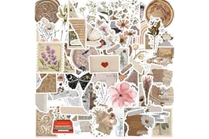 QUIIEOSKIA 120 Pcs Autocollant Scrapbooking, Stickers Kindle, Stickers Aesthetic, Autocollant Adhésif pour DIY Bullet Journal Bricolage Artisanat Décoration