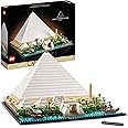 LEGO Architecture Great Pyramid of Giza Set, Home Decor Model Building Kit, Gift Idea for Adults, Men, Women, Mum, Dad, Creative Activity, Famous Landmarks Collection 21058