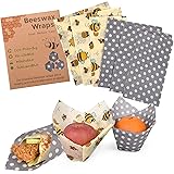 Reusable Beeswax Wrap Assorted 6 Pack by Eco Hive, Eco Friendly Food Wraps, Biodegradable, Sustainable Plastic Free Food Stor