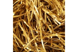 N NIMXY 100g Gold Shredded Tissue Paper for Gift Boxes & Hamper Filing, Shredded Paper for Gift Box Filler Packaging & Basket Stuffing