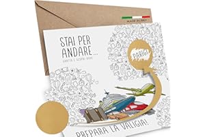 SIMAITALIA Biglietto Viaggio Sorpresa per Occasioni Speciali da Grattare - Divertente Regalo per Viaggiatori Personalizzabile