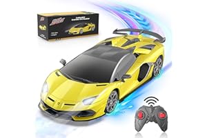 JOLLY FUN Lambo, Ferngesteuertes Auto, 1:24 Offiziell Lizenziert Modellauto, RC Modell Spielzeug Car Geschenk für 3-18 Jahre Kinder, Gelb