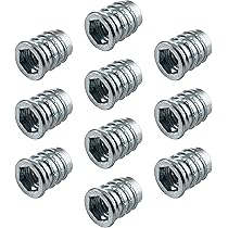 Gedotec Inschroefhulzen | 100 stuks - metalen indraaihulzen met afdekrand | M8 x 15 mm | inschroefmoeren verzinkt staal | schroefdraadmoffen schroeven met aandrijving: binnenzeskant