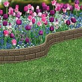 Bordo Da Giardino Nicoman Ultra Curve EZ Effetto Mattone, In Gomma Riciclata, Grigio, Altezza 9 Cm, Lunghezza 120 Cm, Confezione Da 24 Pezzi - 2