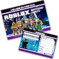 Invitebay UK Roblox Invitations Pack & Envelopes (WRITE ON) Pack of 15