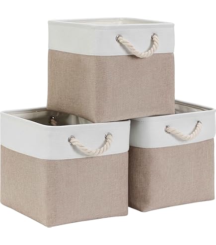 3 Cestini Portaoggetti In Tessuto Pieghevoli Mangata - Grigio, Extra Large - Foto 6