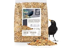wildtier herz I Alimentación para Pájaro - 2,5kg con Bayas y Frutas - Comida Especial para Mirlos I Aves para Alimentos - Comida Premium para Aves