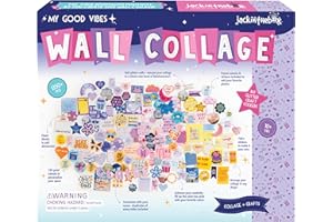 jackinthebox DIY Wall Collage Kit with Glitter Crafts, 1350 PCS, Aesthetic Wall Decor for Teen & Tween Girls, Great for 11 12 13 14 15 Year Old Girls.