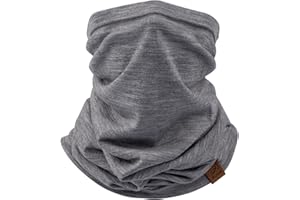 ACUSHLA 100% Merino Wool Neck Gaiter Ski Face Mask Scarf Neck Warmer for Men & Women All Weather