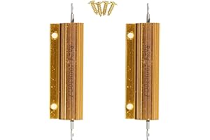 HUABAN 2 Kawałki 100W 30 Ohm Aluminiowy rezystor drutowy w obudowie wysokiej mocy ze śrubami