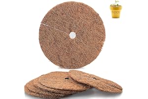 LIVESTN Tapis De Coco Plantes, 6 Pièces Tapis De Noix De Coco Disque De Protection Plante, Fibre De Coco Protection Hivernale Coco pour Plantes en Pot Plantes Protection Tapis