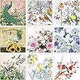 Decoupage Napkins Bird Print Set1-9 Decoupage Tissues -1 napkins of each design - BIRDS- 9 pc total