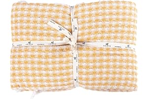 Tuiste Premium Tagesdecke Doppelte 200x230 Gelb, Leichte Sommerdecke Waffeloptik, Bettüberwurf, Plaid Decke für Sofa, Sofadecke Baumwolle, Couchdecke, überdecke Bett, überwurf