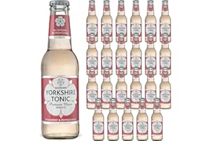Strawberry & Pomegranate Tonic Water for Gin - Tonic Water w/Sugar, Carbonated Water, Vitamin C - Mixers for Drinks, Vodka, Cocktails, & Mocktails - Raisthorpe Manor, 200ml, 24-Pk