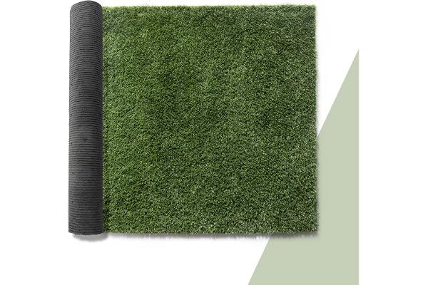 Paco Home Gazon Synthétique Jardin Balcon Terrasse Tapis Gazon Intérieur Extérieur Lavable Naturel Doux Effet Nature, Modèle:25mm, Dimension:100x200cm