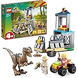 LEGO 76957 Jurassic Park La Fuga del Velociraptor, Dinosauro Giocattolo per Bambini e Bambine dai 4 Anni in su, Set con Dino,