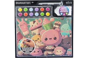 DIAMANTINY - Vänner Sötsaker Kawaii-Måla Siffror, Multifärg, A4, 96282