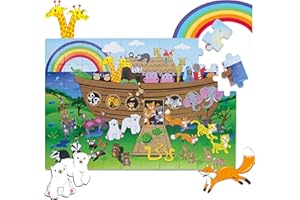 Amagenius Noah's Ark 50pcs floor puzzle 60 x 40 cm Large pieces for Children 3+