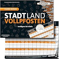 DENKRIESEN - STADT LAND VOLLPFOSTEN® - 'Intelligenz ist relativ' - innovatives XXL-Stadt-Land-Fluss Partyspiel - 50…