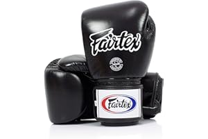 Fairtex Gants de boxe Muay-thaï BGV1 BR aérés. Couleur :Noir Bleu Rouge Blanc Taille :10 12 14 16 oz. Gants d'entraînement pour Kick-boxing MMA K1