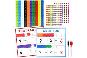 SpriteGru Cubes de Liaison mathématiques,Manipulateurs avec Cartes d'activité, Cube de liaisonCompteurspour Les Enfants, Activités d'apprentissage à la Maternelle