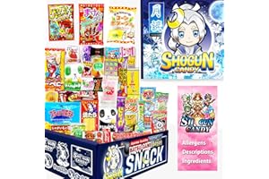 SHOGUN CANDY, 40 Pcs Japanese Snacks and Japanese Candy, Popin Cookin Japanese Snack Box, Kawaii Dagashi Box, (TSUKUYOMI Mystery BOX)