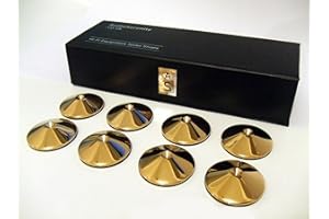 Set of 8 AudioSerenity Polished Brass Hi-Fi Spike Shoes