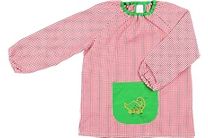 H HANSEL HOME Bata Escolar Baby Escolar Babi para Colegio Infantil Sin Botones Niño y Niña Elástica en Puño y Cuello