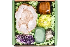 ‎QIANCANNAOR QianCannaor Kristalle Heilsteine Set, Natürlichen Mineralien und Edelsteine für Fülle und Wohlstand, Kristalltherapie, Meditation, Reiki, Heilkristall Geschenk Set