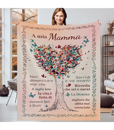 Plaid Personalizzato Morbido Pile per Regalare alla sua Belle-Fille. Idea regalo insolita utile per un compleanno Natale, festa della mamma, matrimonio Copriletto per la Deco (130 x 150 cm
