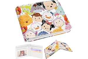 Koecya Wallet for Boys Wallets for Girls Kids Teens Leather Wallet Cute Kawaii Cartoon Aesthetic Character Design Fun Purse Credit ID Card Slim Thin Bi-fold Small Coin Pouches Minimalist,Disini