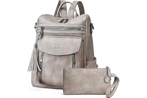 Shrrie Sac à dos pour femmes, sacs à main portés en cuir PU, élégant sac à dos anti-vol étanche convertible avec bandoulière amovible pour le travail Voyage Collège Gif