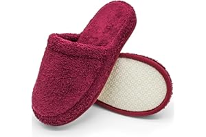 jazzylab Ciabatte da bagno in spugna – Pantofole per ospiti in cotone con memory foam, antiscivolo, lavabili – Per sauna, hotel, spa – Taglia 38–42/43–46