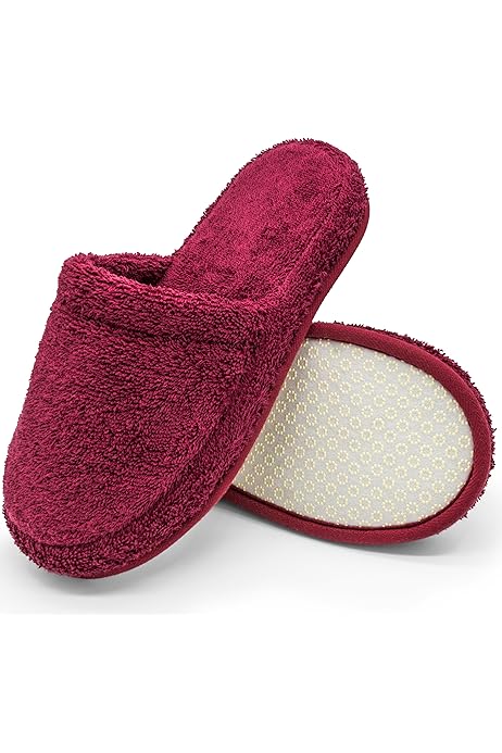 Ciabatte Spugna Cotone 100% - Pantofole Bagno Antiscivolo, Taglia 38-46 EU, Per Ospiti