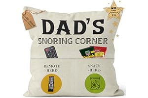 CROWNLY CRYSTAL® (Double-Sided Gifts for Dad Gifts from Daughter Daddy Gifts with Pockets Cushion Covers 18x18 Inches Dad Gifts from Son Dad Birthday Gifts Daddy Birthday Gifts Birthday Gift for Dad