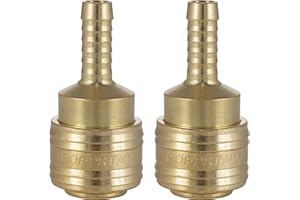 Poppstar Juego de 2 Conectores rapidos aire comprimido (hembra), diámetro nominal 7,2 mm con conector (macho) para manguera con Ø interior 8mm
