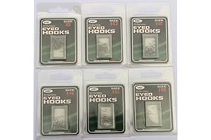 NGT 120 Barbless Eyed Hooks size 8,10,12,14,16,18 carp/coarse fishing